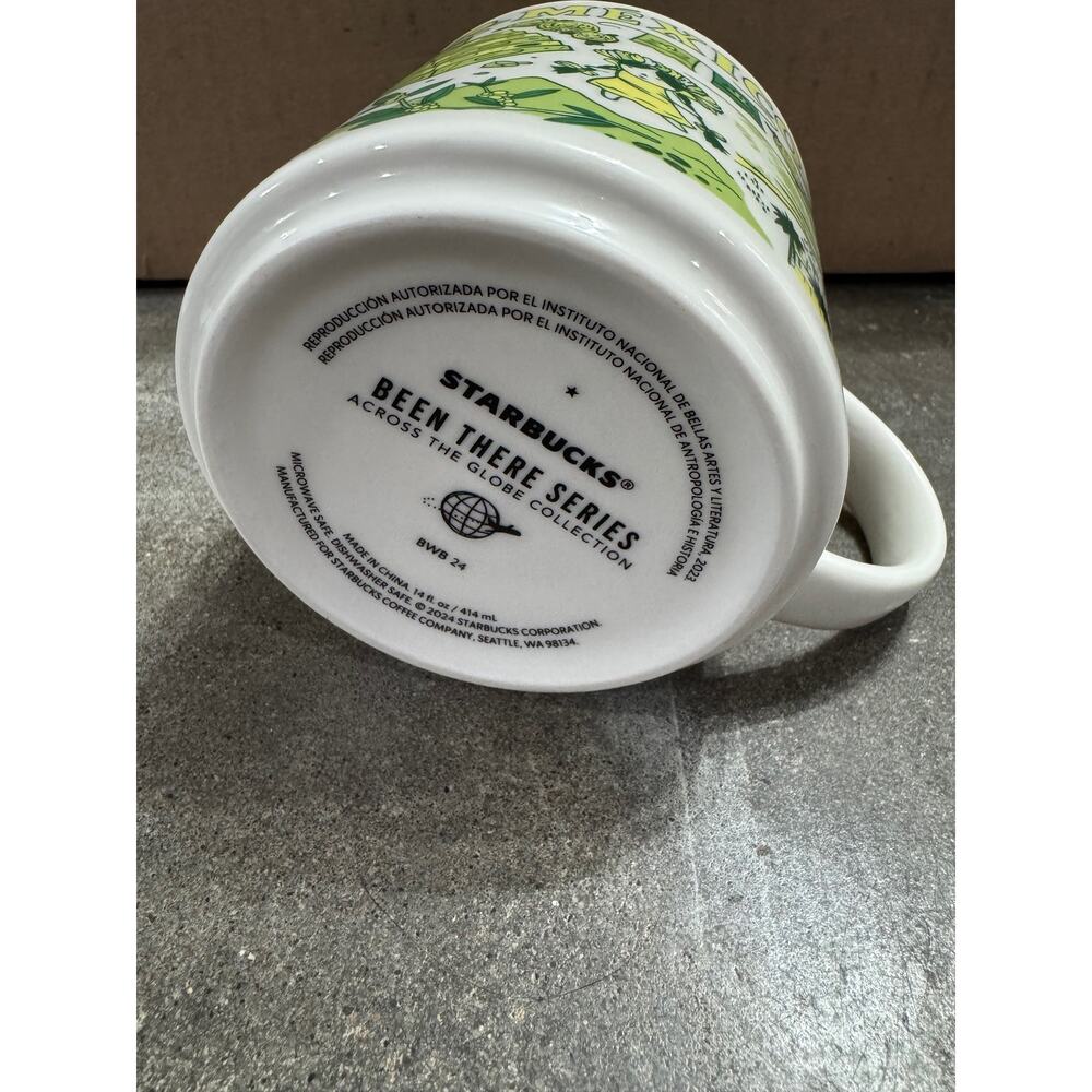 Starbucks Been There Series Mexico Coffee Mug 14oz BWB24 Green Interior 3.5"Tall - Picture 5 of 5